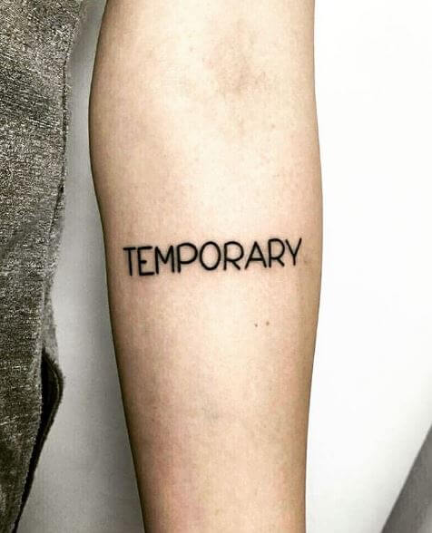 Temporary One Word Tattoos Design And Ideas