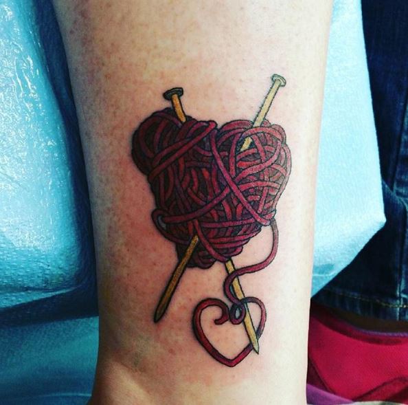 Unique Knitting Tattoos Design And Ideas