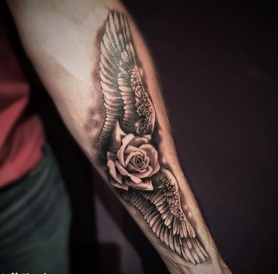 Wing Tattoo On Arm 16
