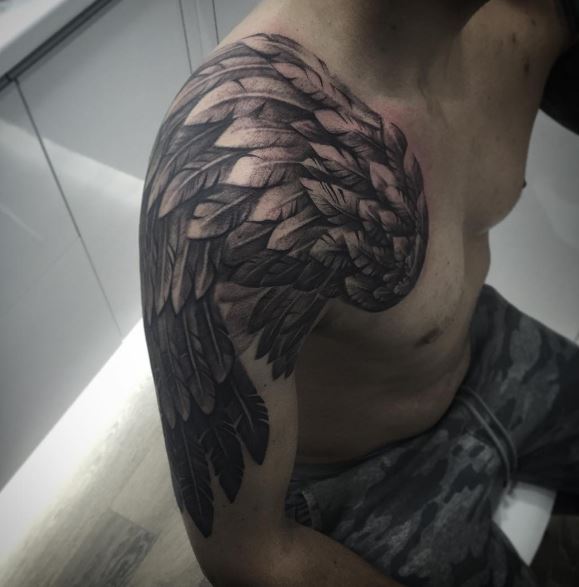 Wing Tattoo On Arm 17