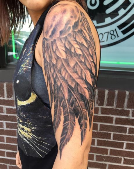 Wing Tattoo On Arm 8