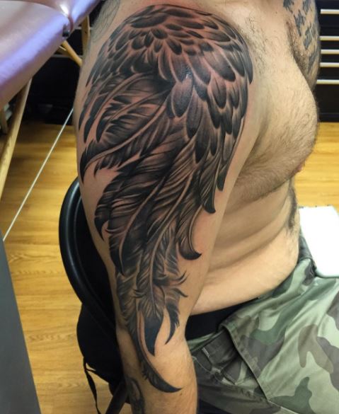 Wing Tattoo On Arm 9