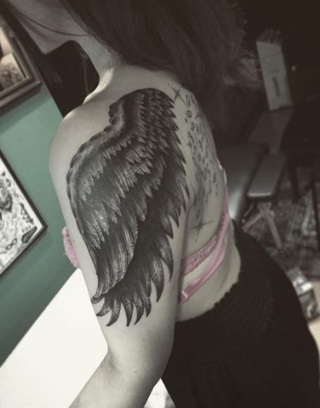 Wing Tattoo On Back 2