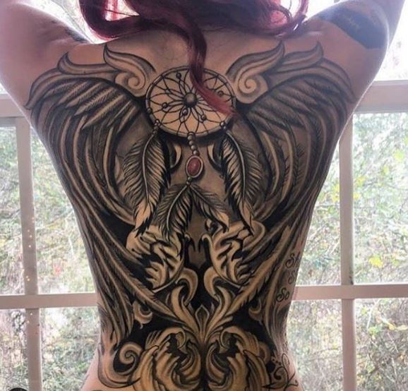 Wing Tattoo On Back 4