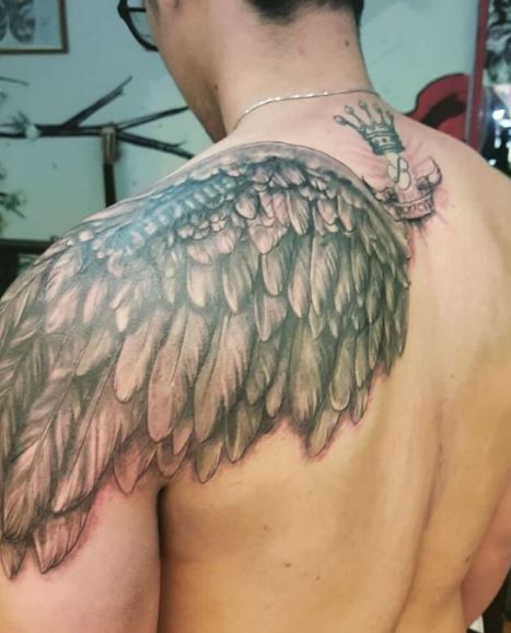 Wing Tattoo On Back 6