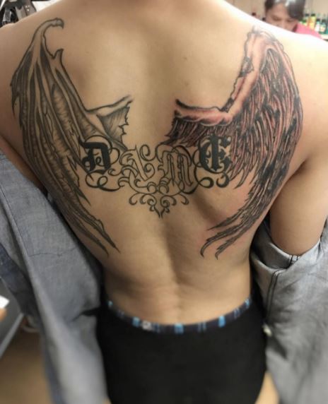 Wing Tattoo On Back 8
