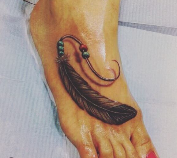 Wing Tattoo On Foot