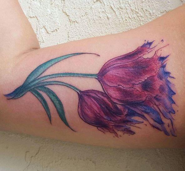 Amazing Watercolor Flower Tattoos