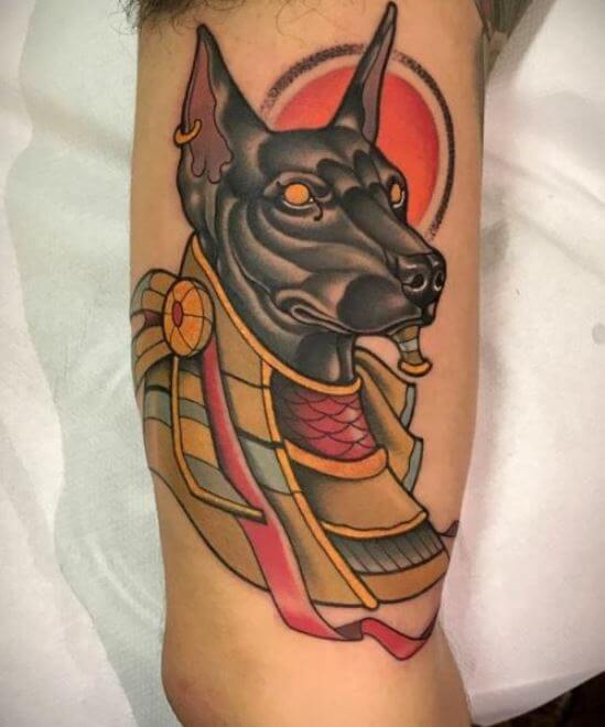 Anubis Egyptian God Tattoo Sleeve