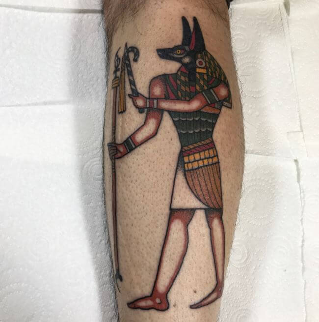 Anubis Egyptian God Tattoo