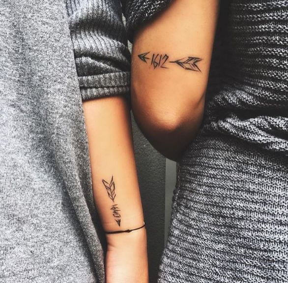 Arrow Couple Tattoos