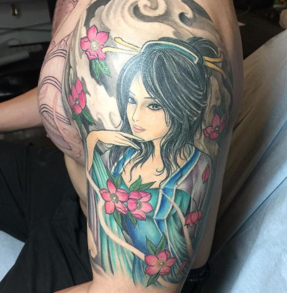 Awesome Geisha Tattoos