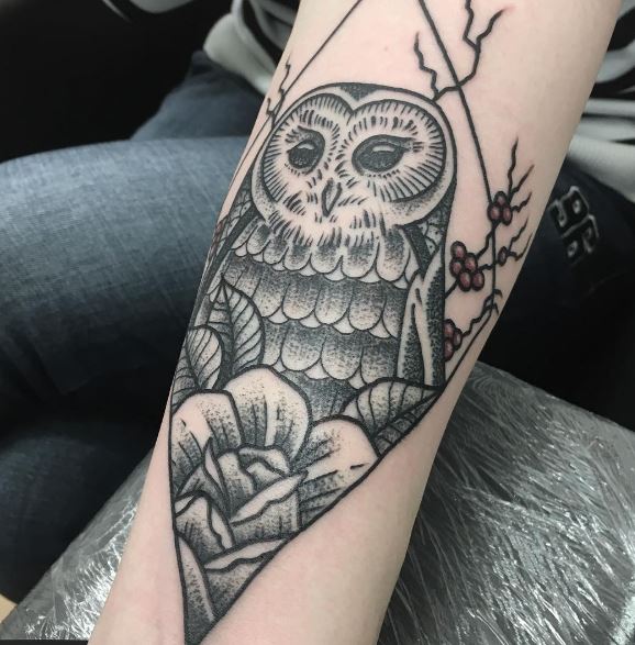 Aztec Owl Tattoos