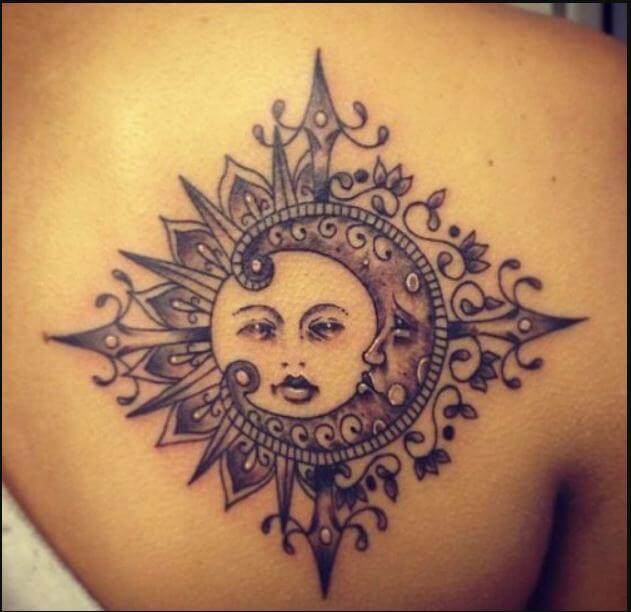 Aztec Sun And Moon Tattoos