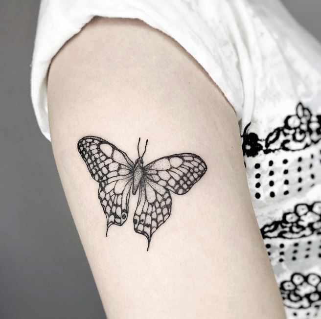 Baby Footprints Butterfly Tattoos