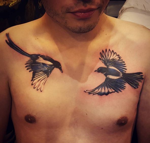 Tip 92+ about birds on chest tattoo best - in.daotaonec