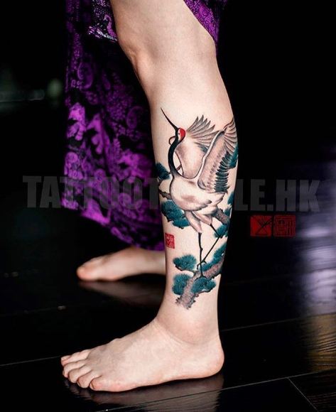 Bird Tattoos On Leg