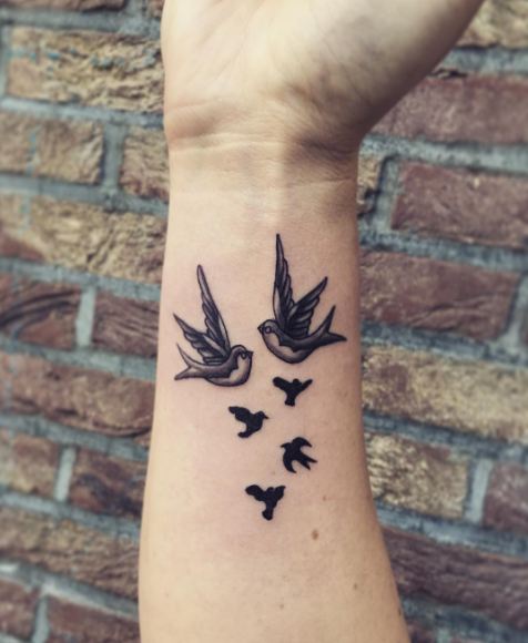 Bird Wrist Tattoos 1