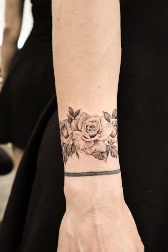 Black And White Rose Tattoos (8)