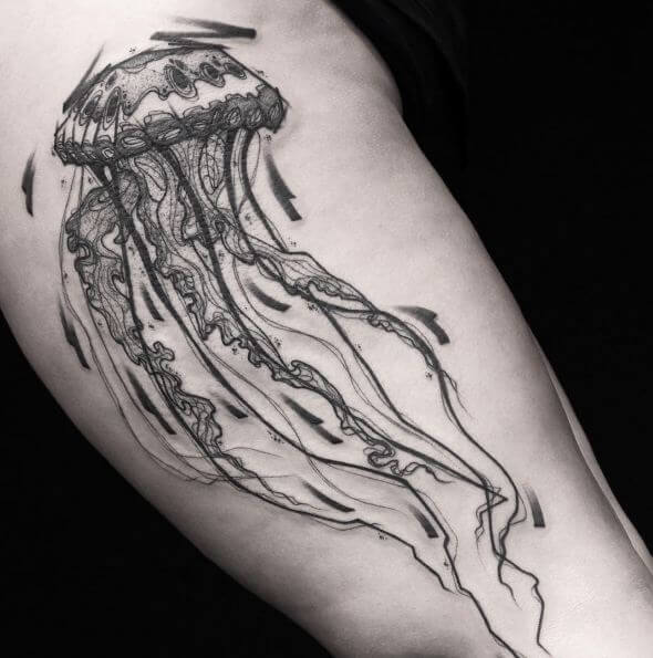 Black Jellyfish Tattoos