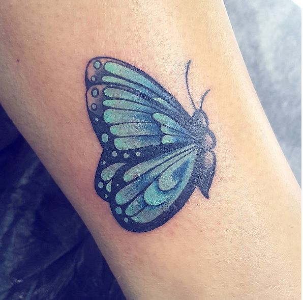 Butterfly Semicolon Tattoos