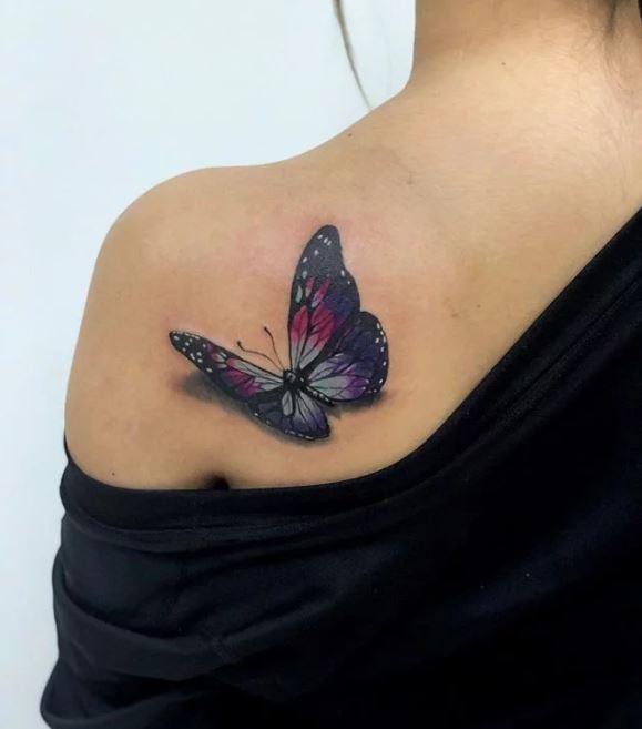 Butterfly Tattoos On Shoulder