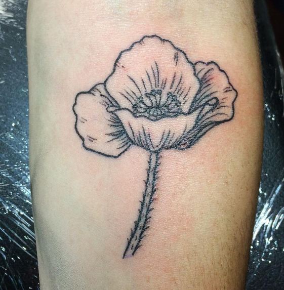 California Poppy Flower Tattoos