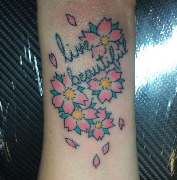 Cherry Blossom Flower Tattoos