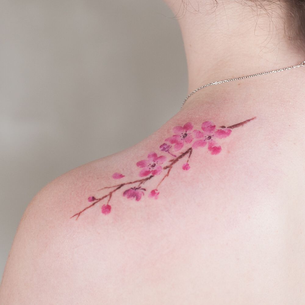 cherry blossom tattoo male.