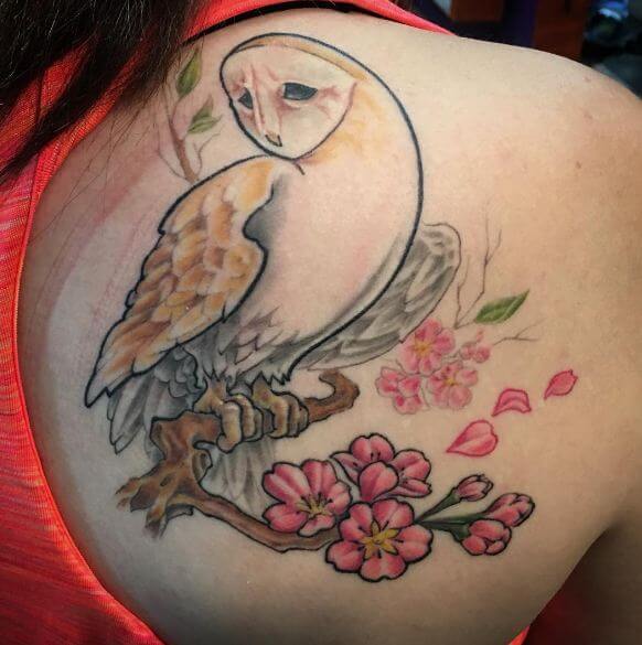 Cherry Blossom Tree Tattoos On Back
