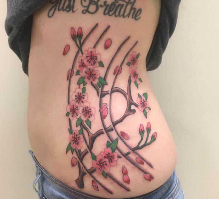 Cherry Blossom Vine Tattoos