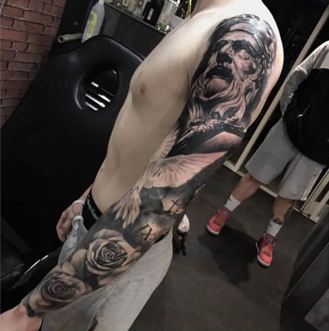 Christian Full Sleeve Tattoos