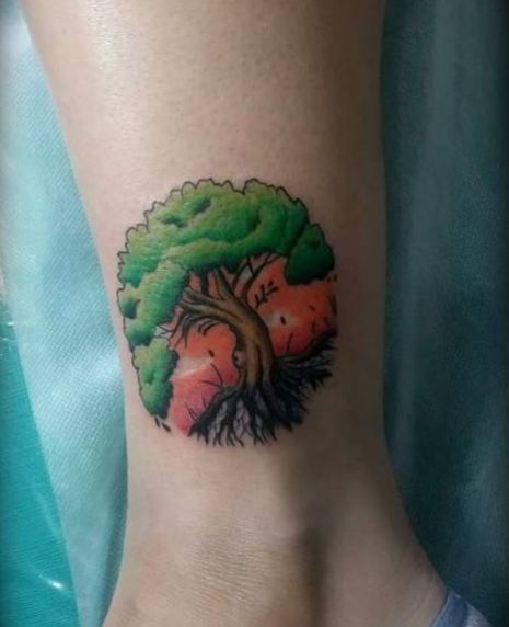 Color Tree Tattoos