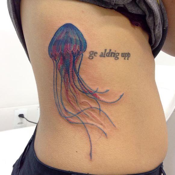 Colored Jellyfish Tattoos