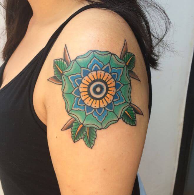 Colored Mandala Tattoo