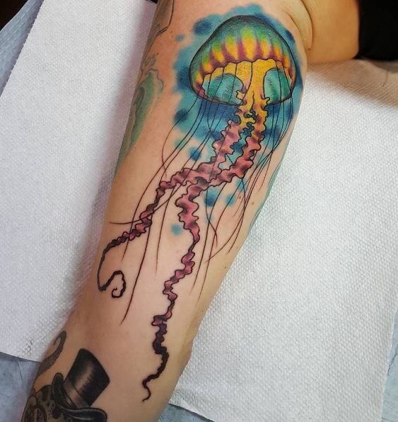 Colorful Jellyfish Tattoos