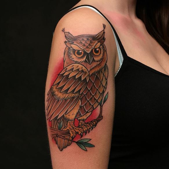 Colorful Owl Tattoos
