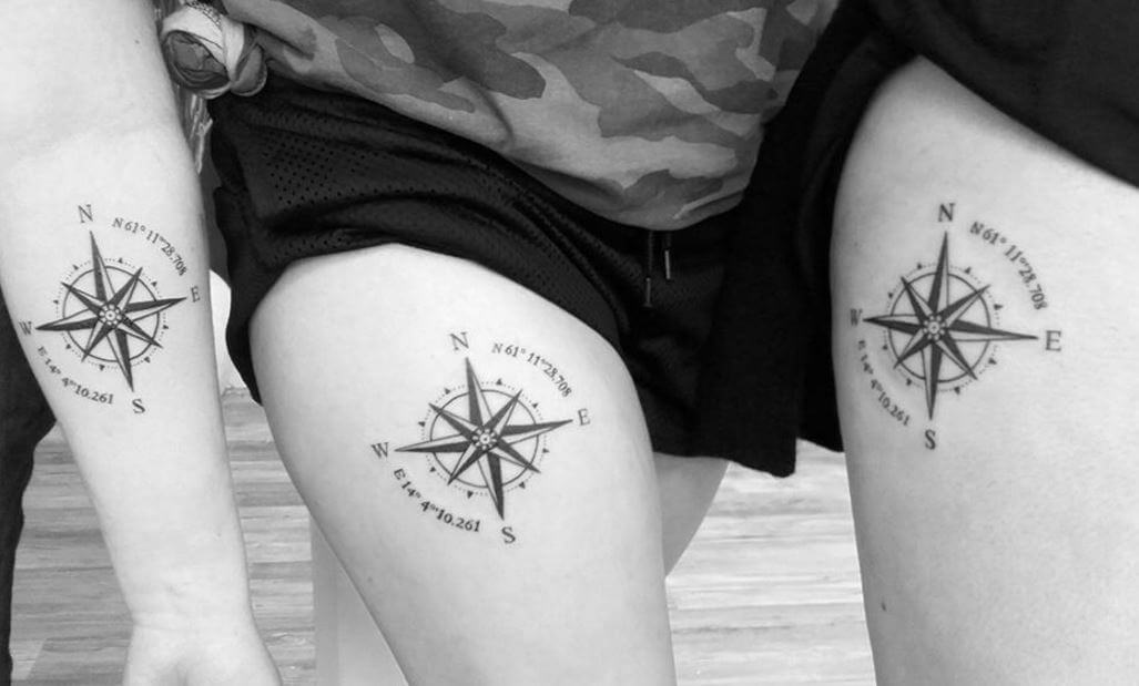 Compass Sibling Tattoos