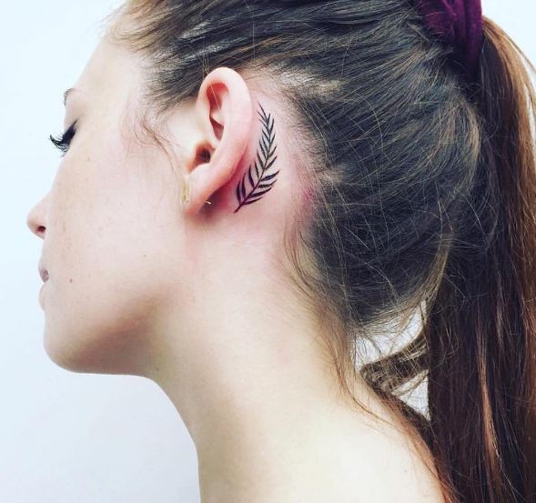 Cool Behind The Ear Tattoos