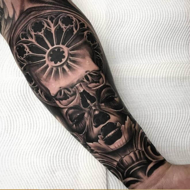 unique forearm tattoo