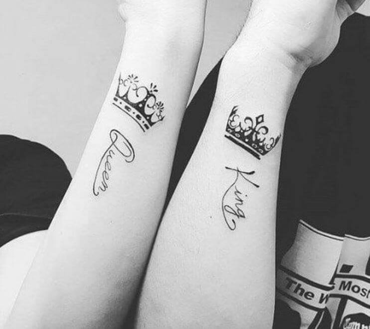 Couple Tattoos King And Queen