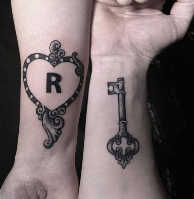 Couple Tattoos Lock And Key