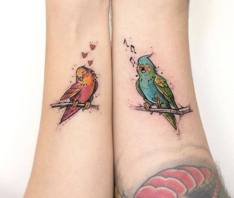 Cute Couple Matching Tattoos