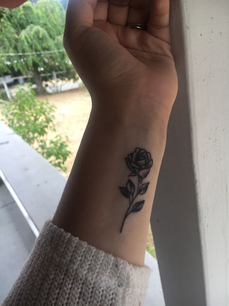 Dark Red Rose Tattoo (7)