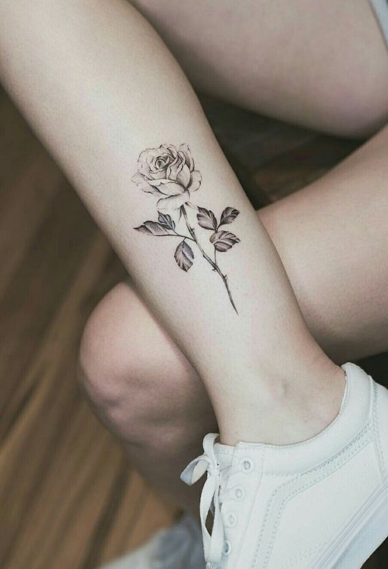 Dark Red Rose Tattoo (8)