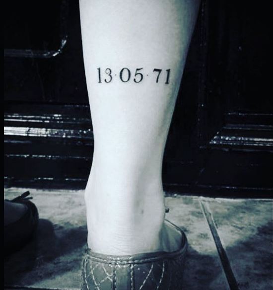 Date Tattoos On Leg