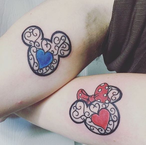 beauty and the beast tattoo couple