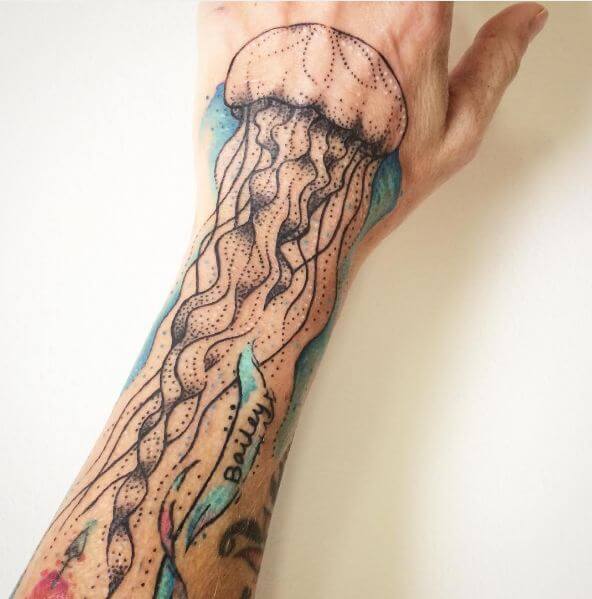 Dots Jellyfish Tattoos