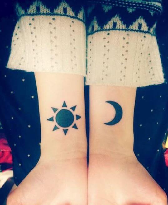 Egyptian Sun And Moon Tattoos