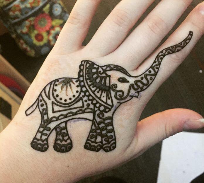 Elephant Henna Tattoo